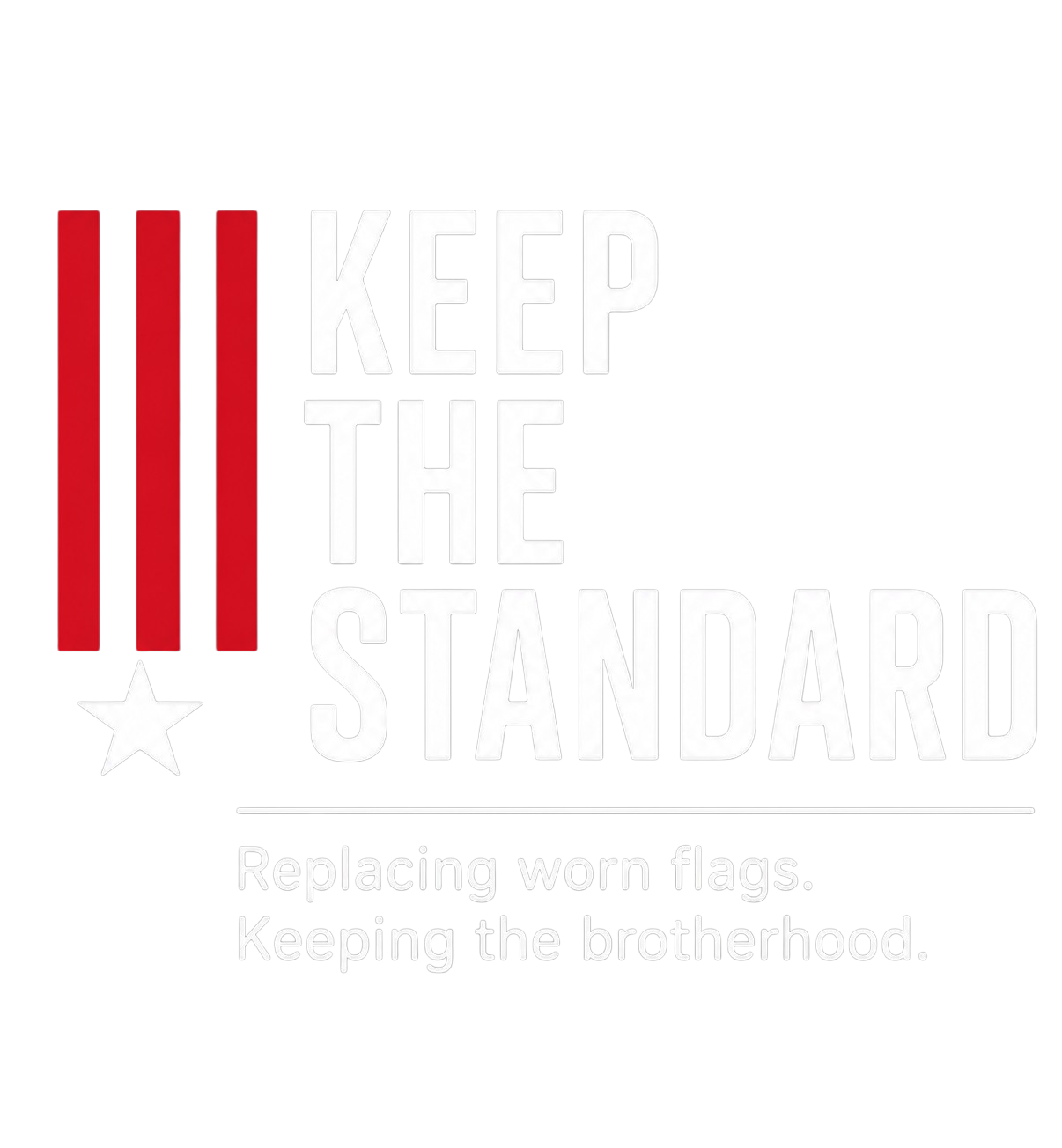 Keep the Standard logo — three red bars, star, and wordmark
